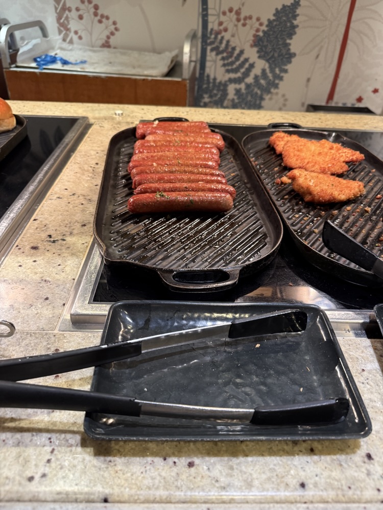 More hot dogs on the buffet on the Queen Elizabeth at dinner time
