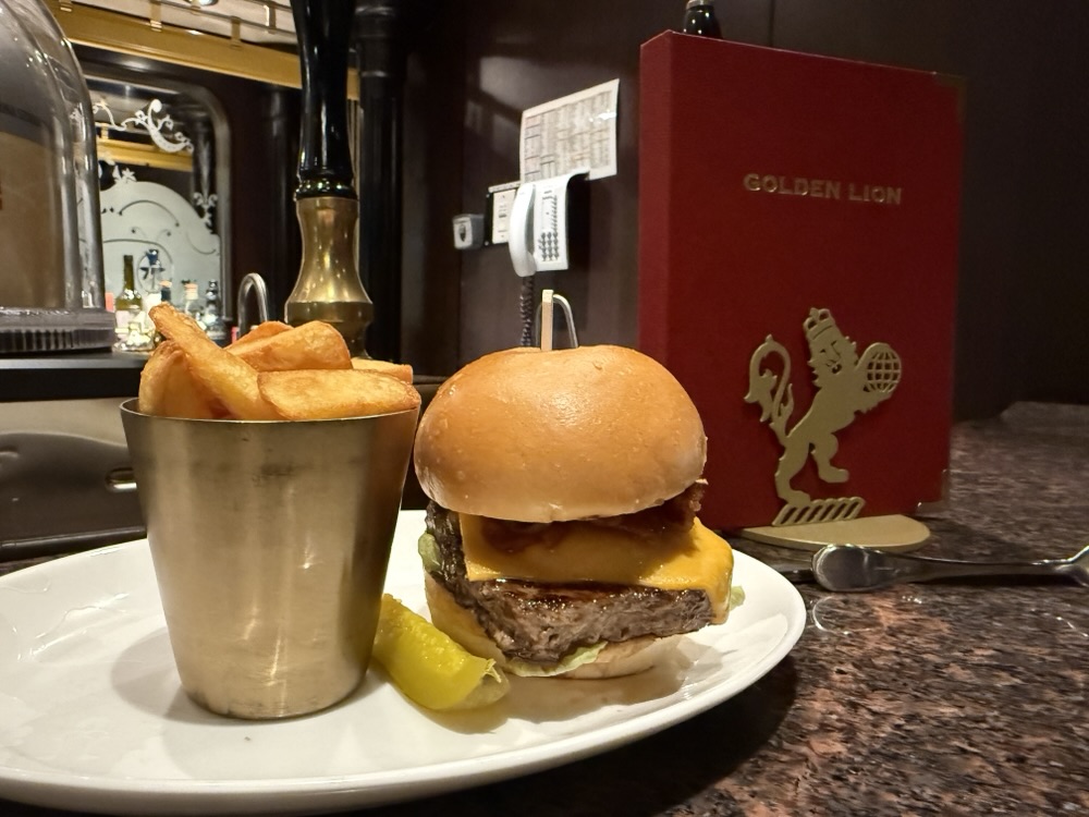 Burger and Fries from The Golden Lion on Queen Elizabeth