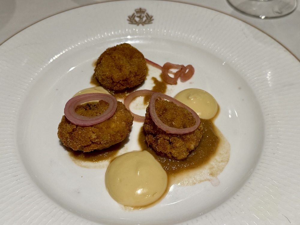 Arancini from the Britannia Restaurant on Queen Elizabeth
