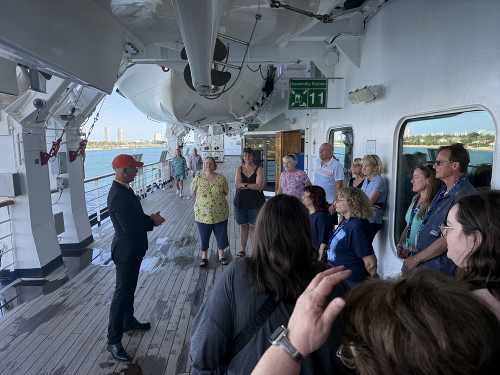 Safety briefing at the muster station on Zuiderdam