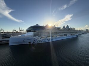 Icon of the Seas at Port Miami on November 8, 2025