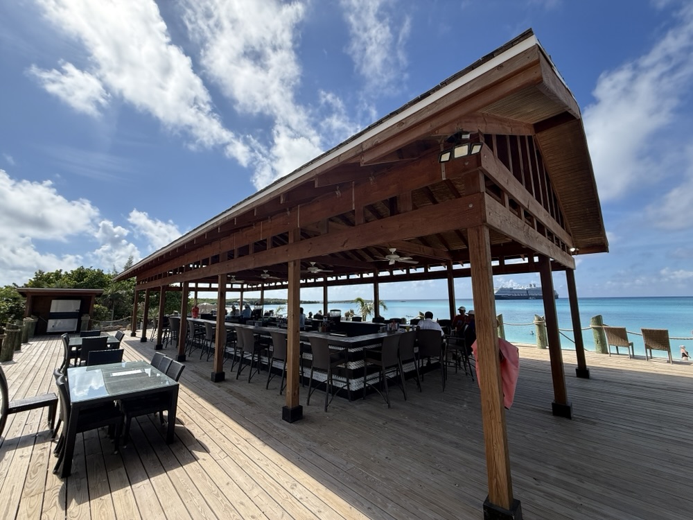 A new bar replaced the old Captain Morgan pirate ship on Half Moon Cay
