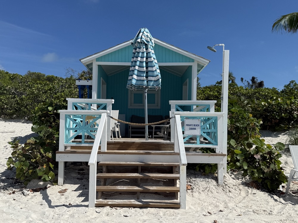 Refreshed cabanas on Half Moon Cay - November 9, 2025