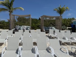 New beach chairs on Half Moon Cay - November 9, 2025
