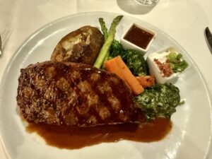 12oz Pinnacle Grill Strip Steak from the MDR on Zuiderdam