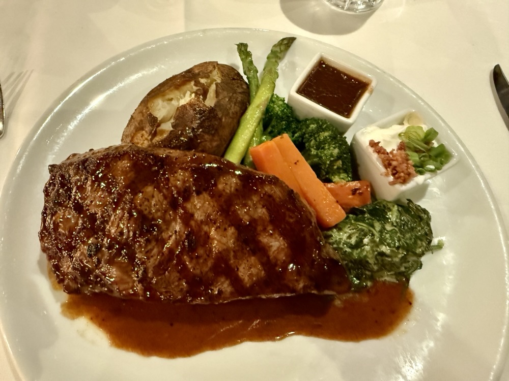 12oz Pinnacle Grill Strip Steak from the MDR on Zuiderdam