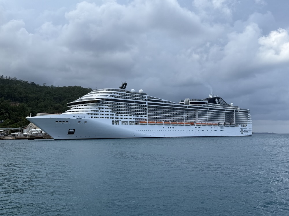 MSC Divina docked in Ocho Rios on November 11, 2025