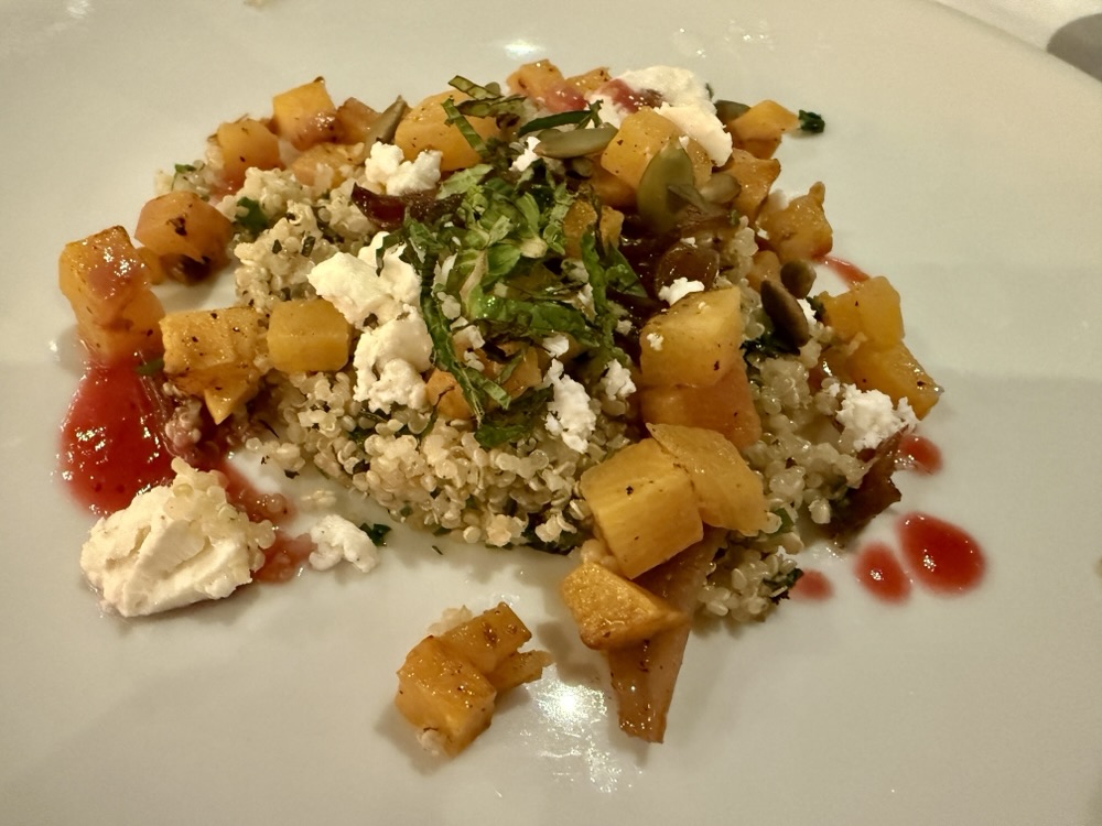 Quinoa and feta from the MDR on Zuiderdam