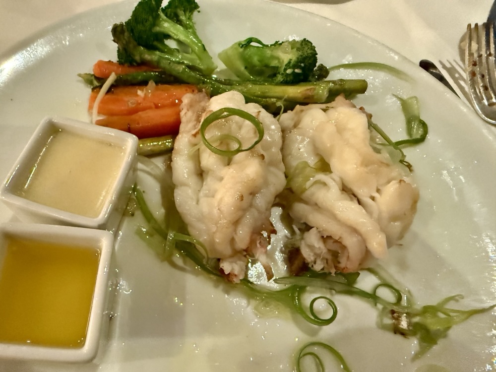 Yuzu Butter Grilled Lobster Tails from the MDR on Zuiderdam