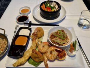 Shrimp Three Ways from Morimoto at Sea on Zuiderdam
