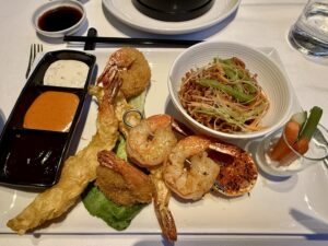 Shrimp Three Ways from Morimoto at Sea on Zuiderdam