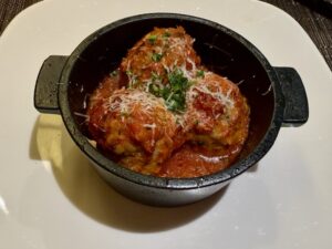 Meatballs from Canaletto on Zuiderdam
