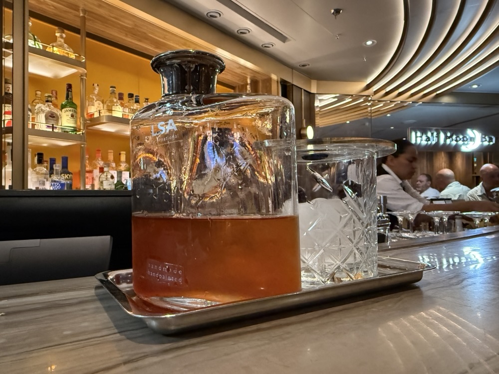 Getting ready to smoke this cocktail at Half Moon Bar on Rotterdam