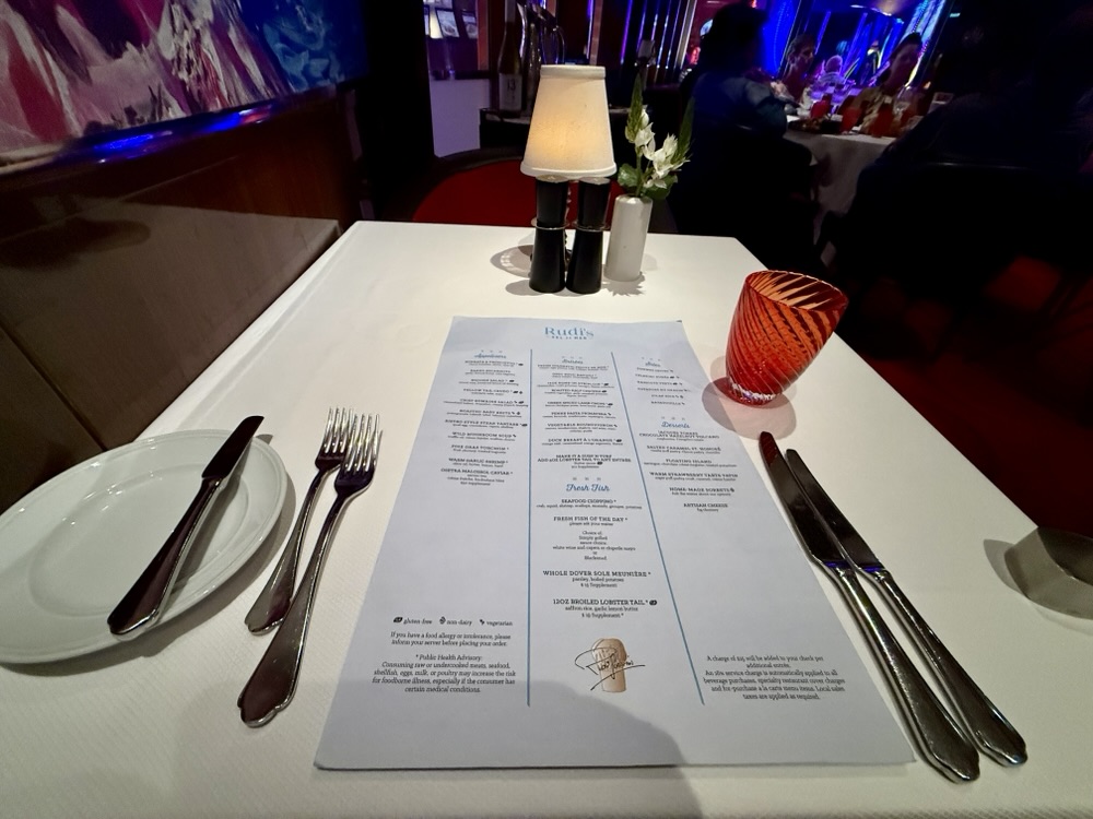 Place setting at Rudi's Sel de Mer on Rotterdam