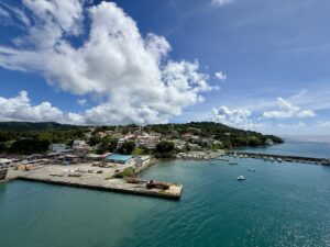 View of Scarborough, St Lucia from the Rotterdam