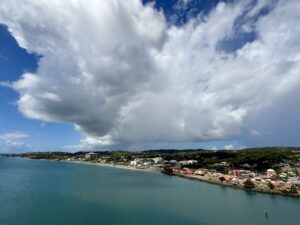View of Scarborough, St Lucia from the Rotterdam
