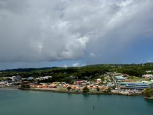 View of Scarborough, St Lucia from the Rotterdam