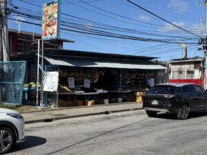 Shops near the Port of Scarborough in St. Lucia
