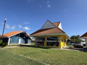 Shops near the Port of Scarborough in St. Lucia