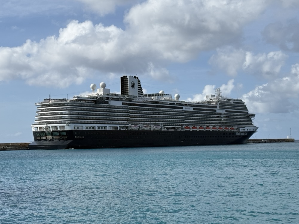 Rotterdam docked in Bridgetown, Barbados on November 23, 2025
