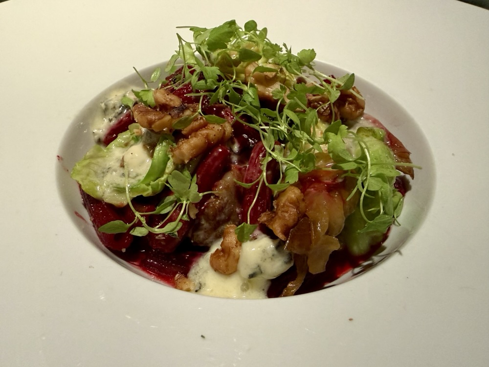 Beet Root Rigatoni with Duck Confit from Marmalade in Old San Juan