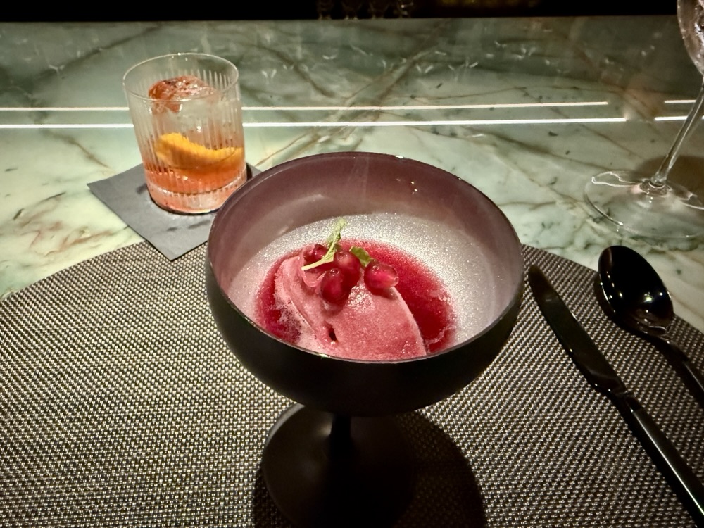 A sorbet palate cleanser from Marmalade in Old San Juan