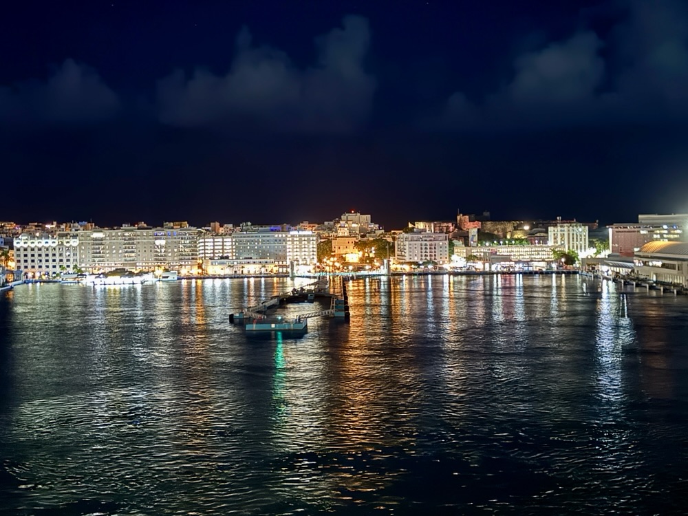 Evening departure from San Juan