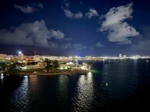 Evening departure from San Juan