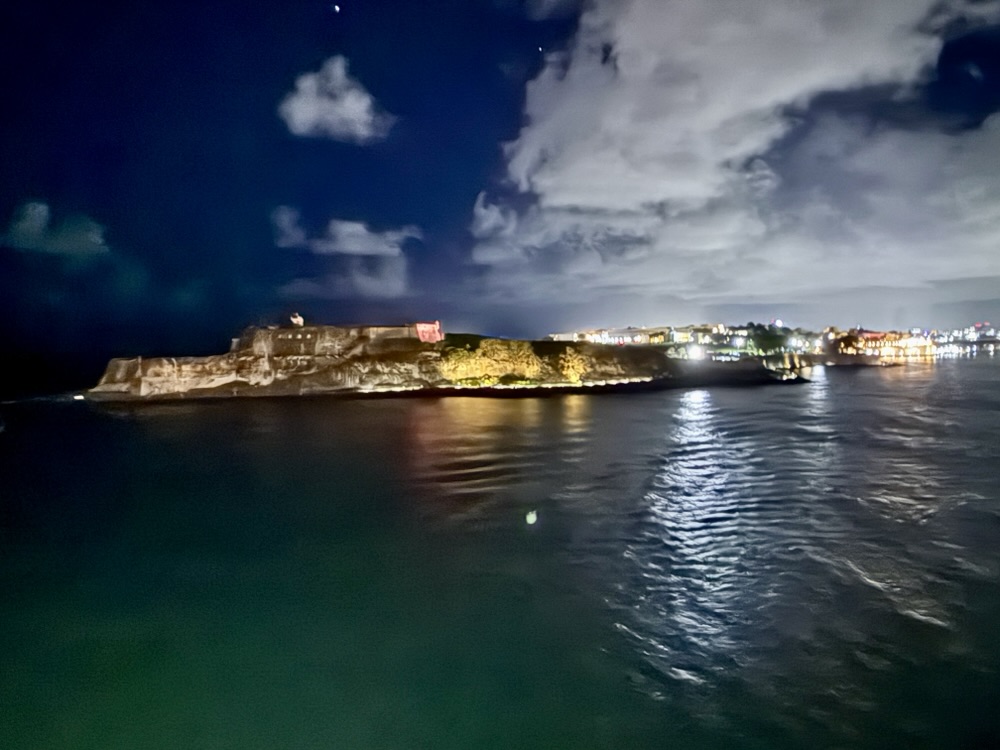 Evening departure from San Juan