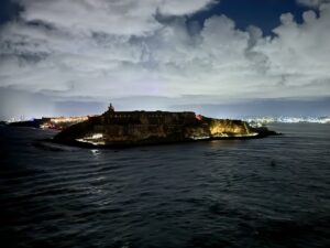 Evening departure from San Juan