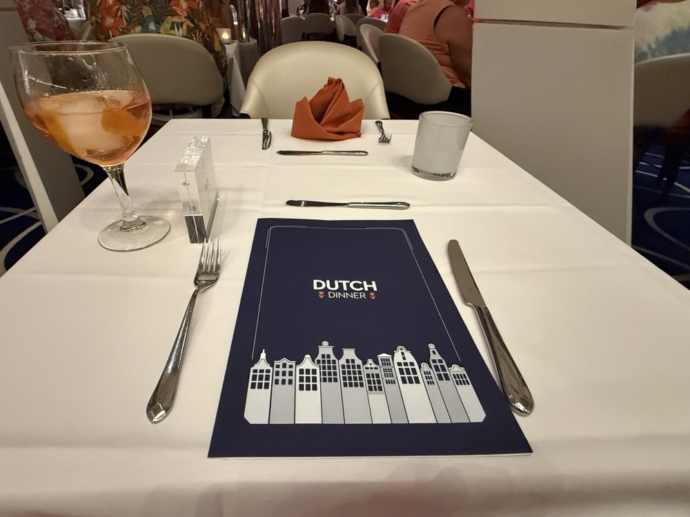 Dutch Dinner place setting at the MDR on Rotterdam