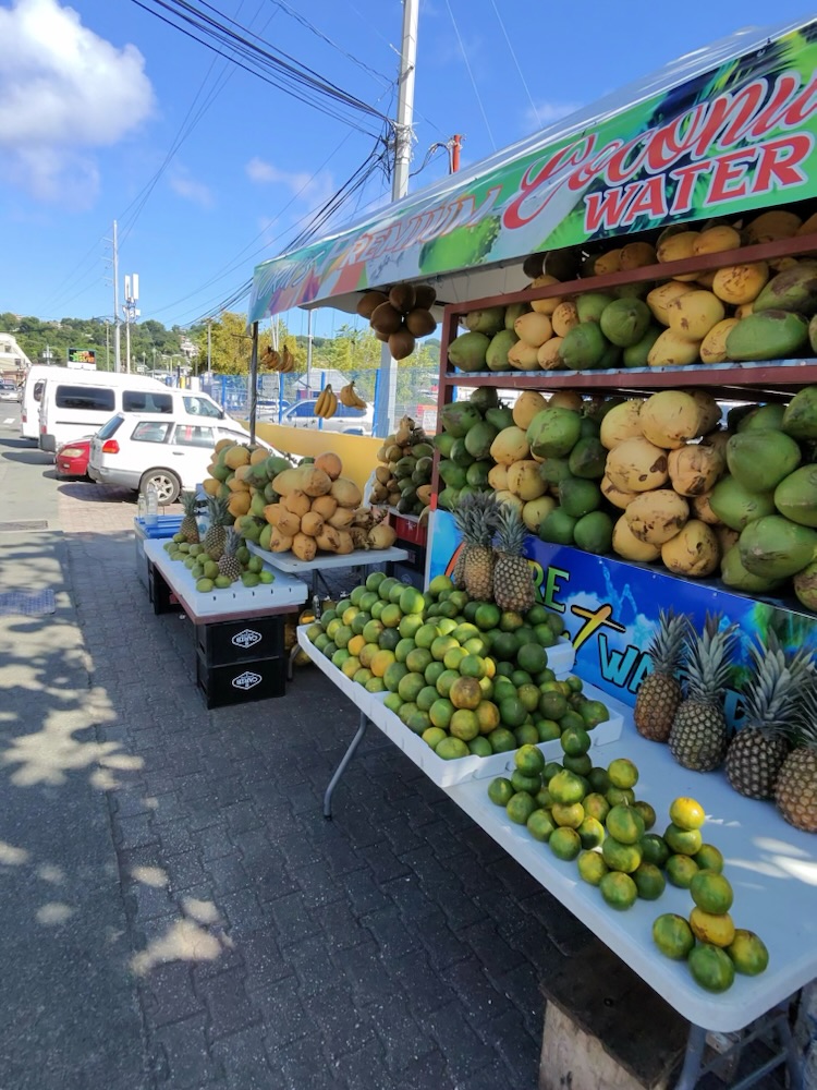 Shops near the Port of Scarborough in St. Lucia