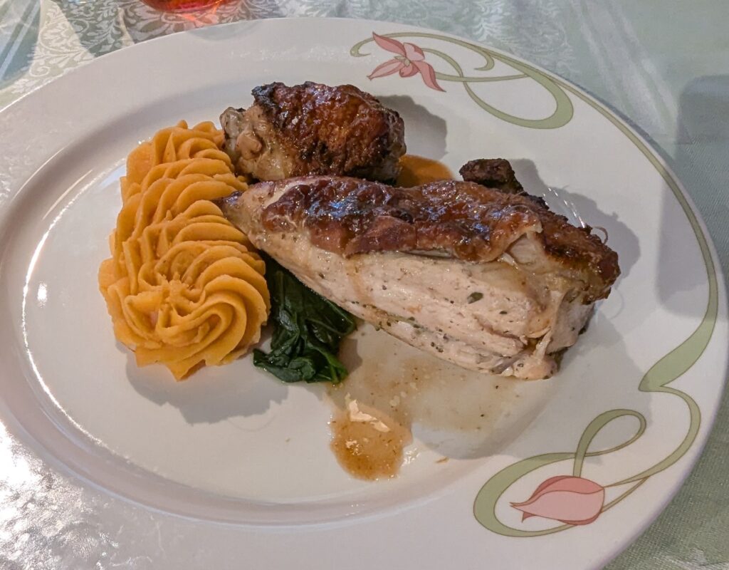 Marjoram Scented Roast Chicken from Enchanted Garden on the Disney Fantasy