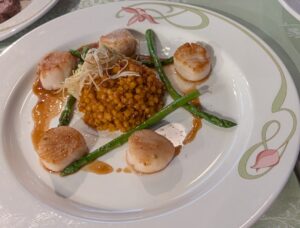 Pan Seared Scallops from Enchanted Garden on the Disney Fantasy