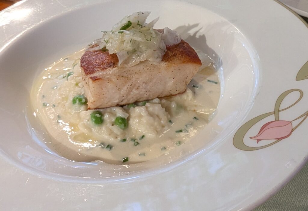 Pan Seared Covina from Enchanted Garden on the Disney Fantasy