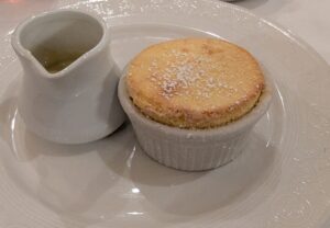 Grand Marnier Souffle in Royal Court on the Disney Fantasy