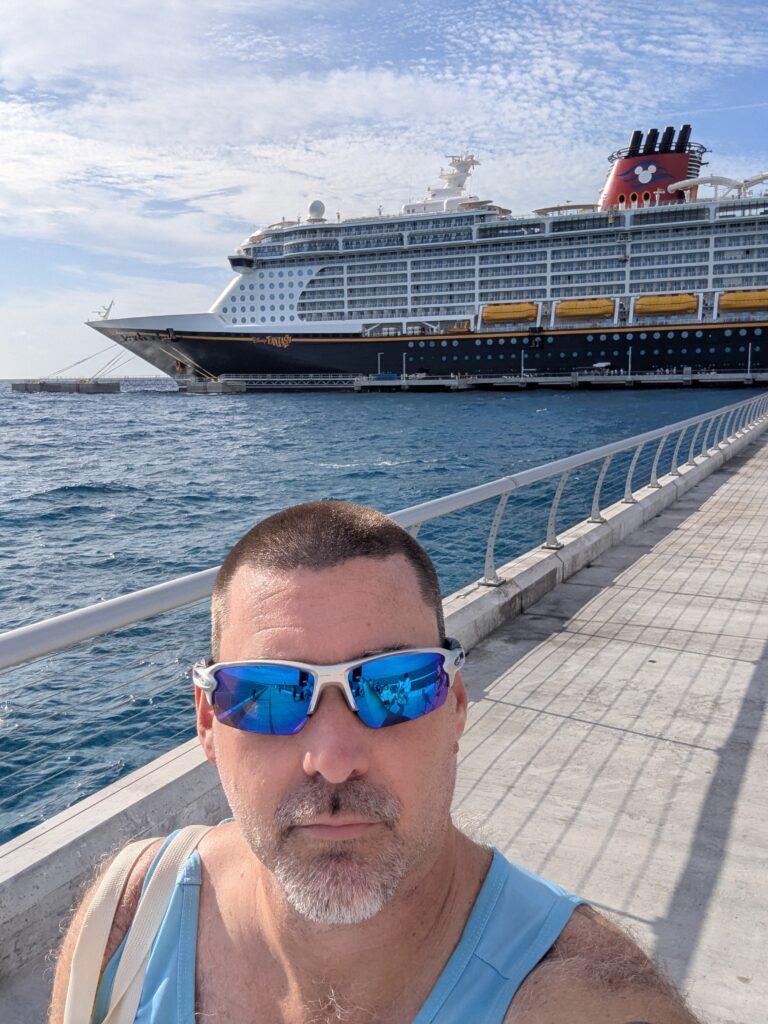 Disney Fantasy docked in Lookout Cay at Lighthouse Point