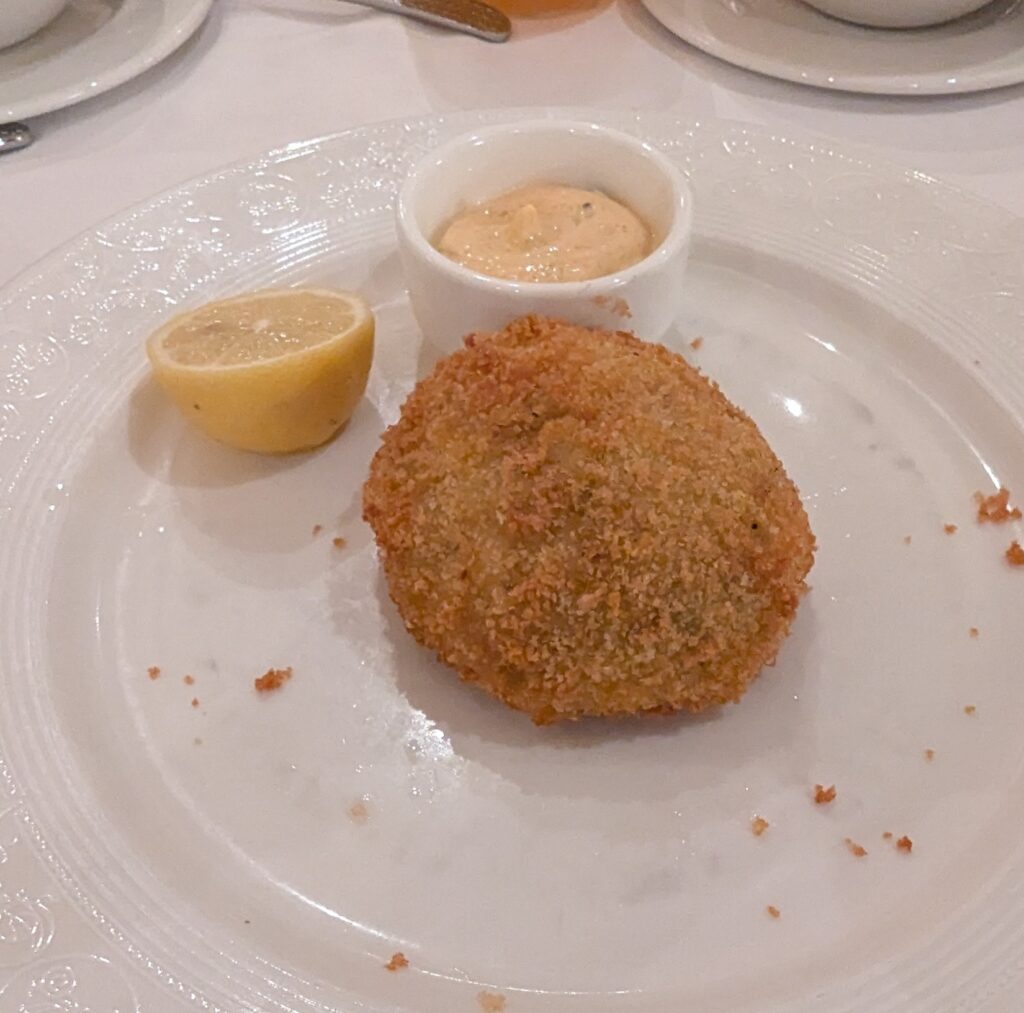 Deep Fried Calypso Crab Cake on the Disney Fantasy