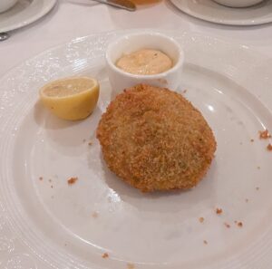 Deep Fried Calypso Crab Cake on the Disney Fantasy