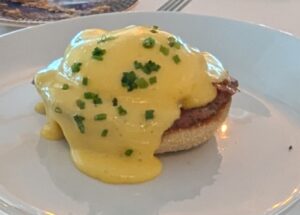 Poached Egg with Rosemary Ham at Palo on the Disney Fantasy