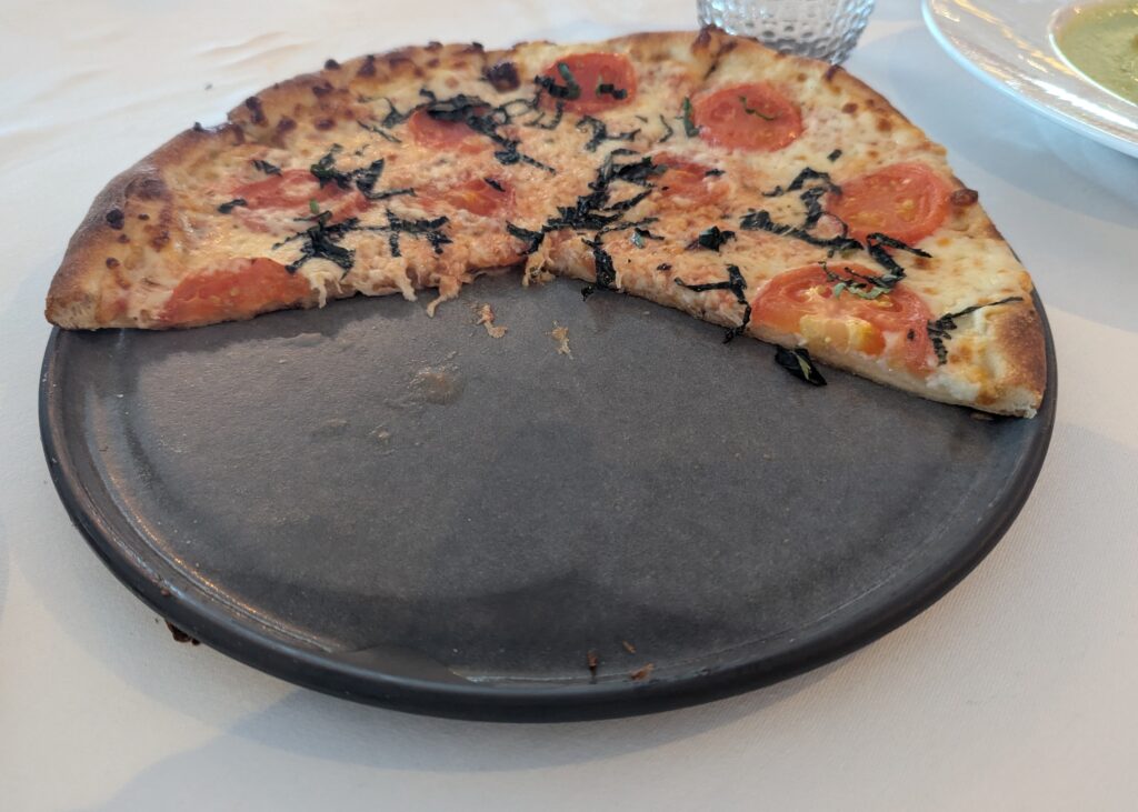 Margherita Pizza at Palo on the Disney Fantasy