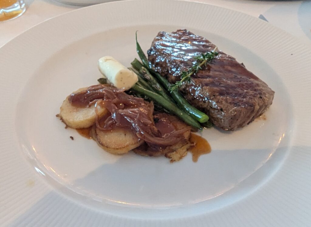 Grilled Sirloin at Palo on the Disney Fantasy