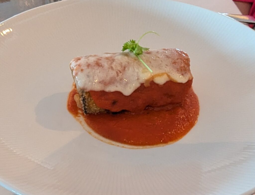 Rollatini Melanzane at Palo on the Disney Fantasy