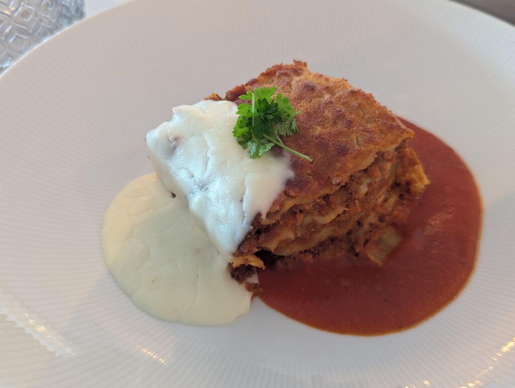 Lasagna Bolognese at Palo on the Disney Fantasy