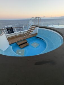 Quite Cove pool deck on the Disney Treasure