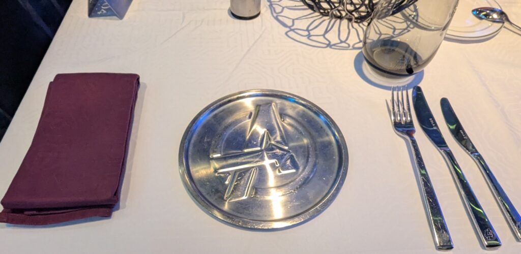 Place setting from the World of Marvel on the Disney Treasure