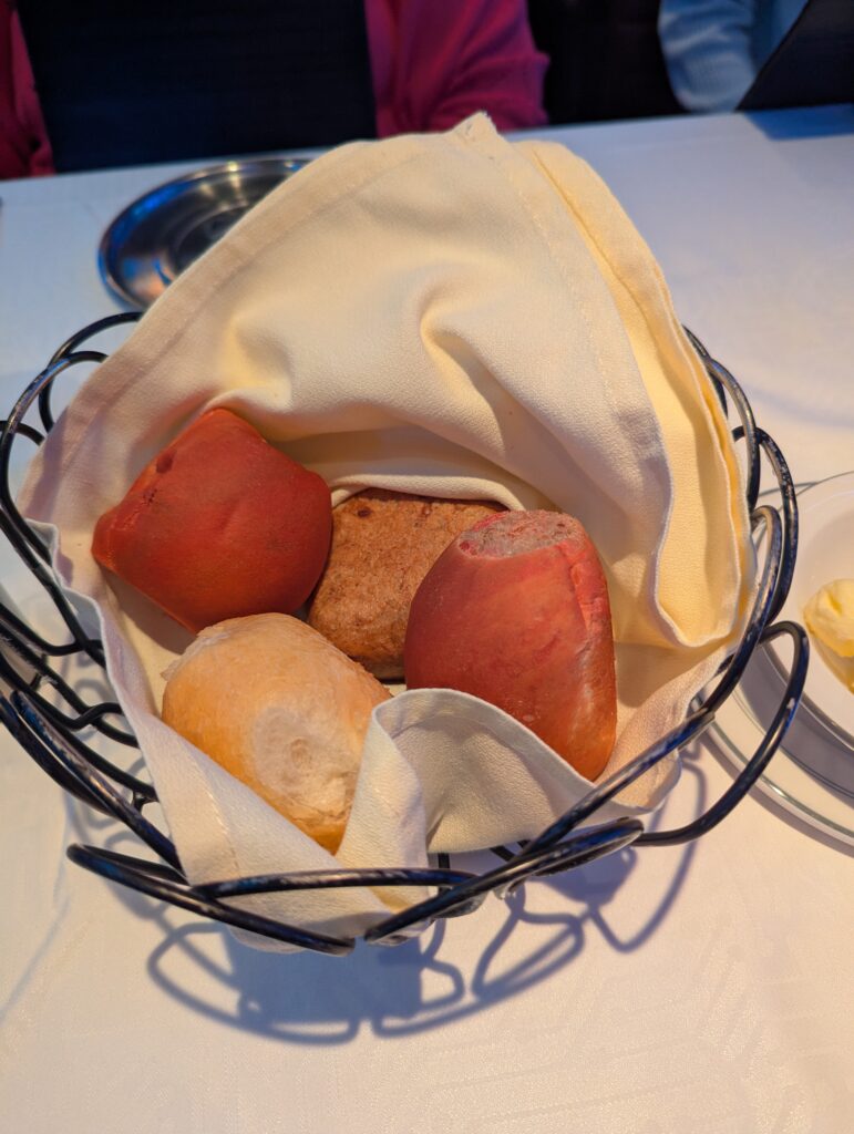 Bread service from the World of Marvel on the Disney Treasure