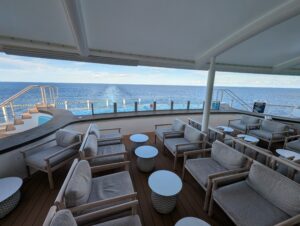 Quite Cove pool deck on the Disney Treasure