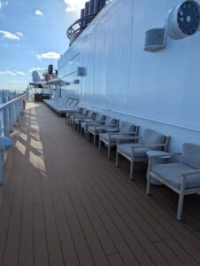 Quite Cove pool deck on the Disney Treasure