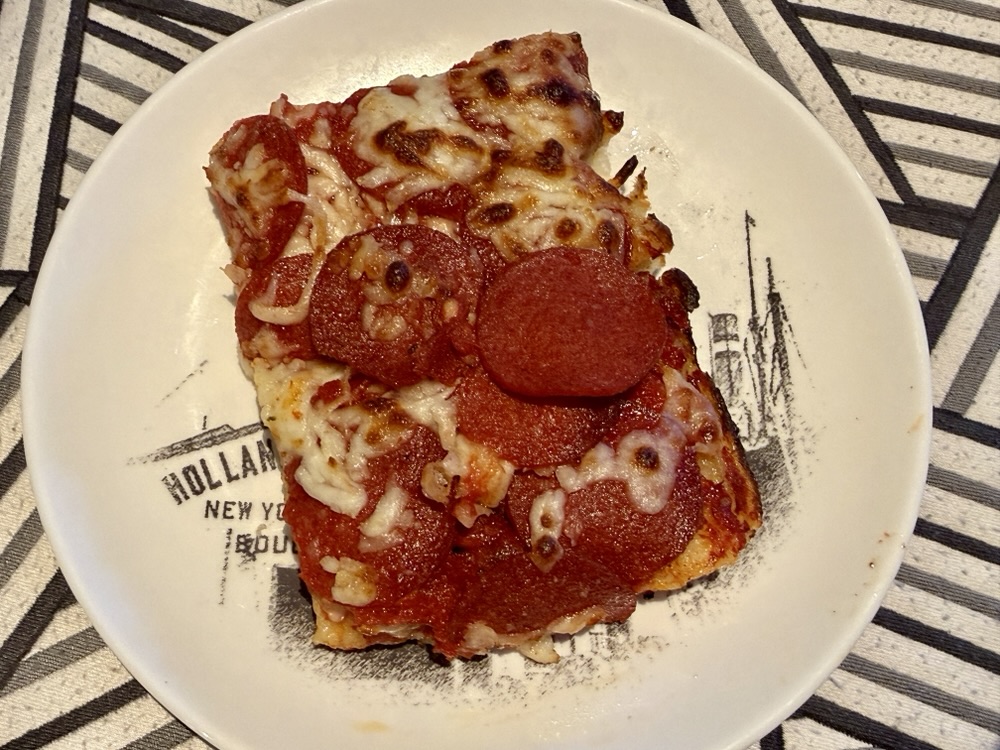 Sometimes these square slices from NY Pizza on Rotterdam are great!